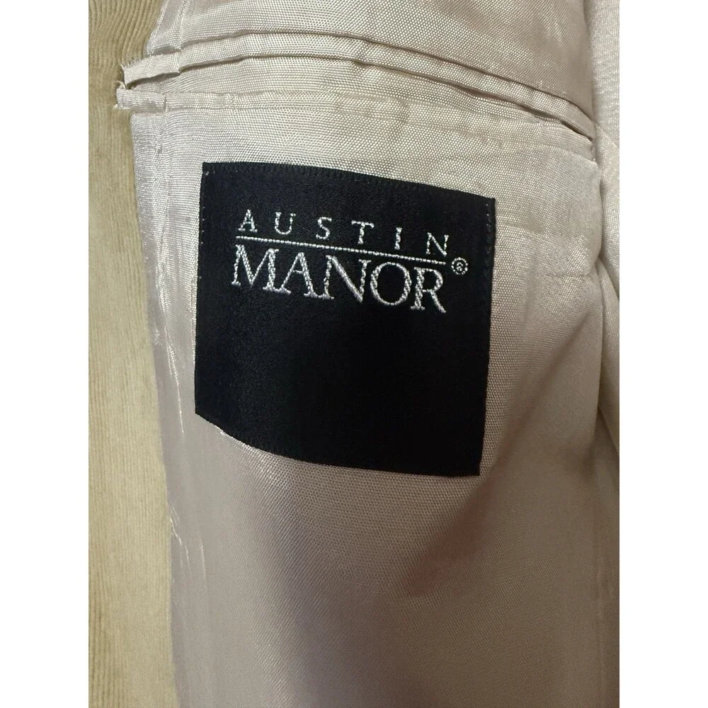 Vintage Austin Manor Sport Coat Blazer Corduroy Jacket Mens 40R